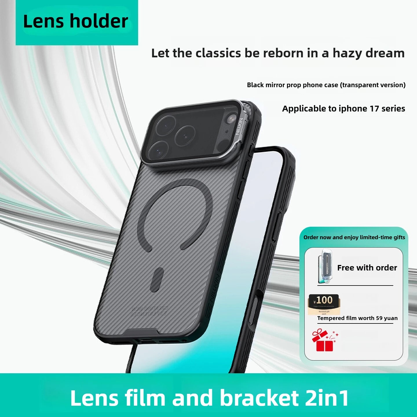 2-in-1 Magnet Hülle mit Kamera Schutz für iPhone 17 Serie