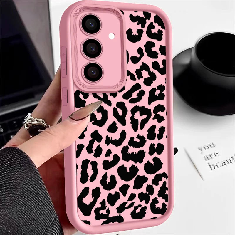 Leoparden Hülle Schwarz für Samsung Galaxy Modelle