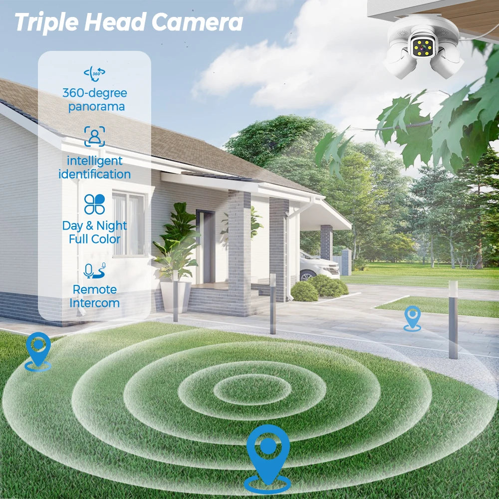 6K PTZ Kamera mit 3 Linsen und menschlicher Verfolgung