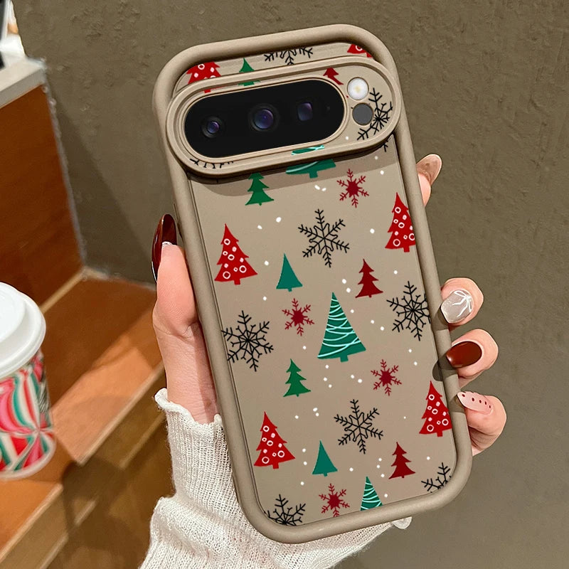 Weihnachtliche TPU-Handyhülle mit Tannenbaum für Google Pixel 10 9 8