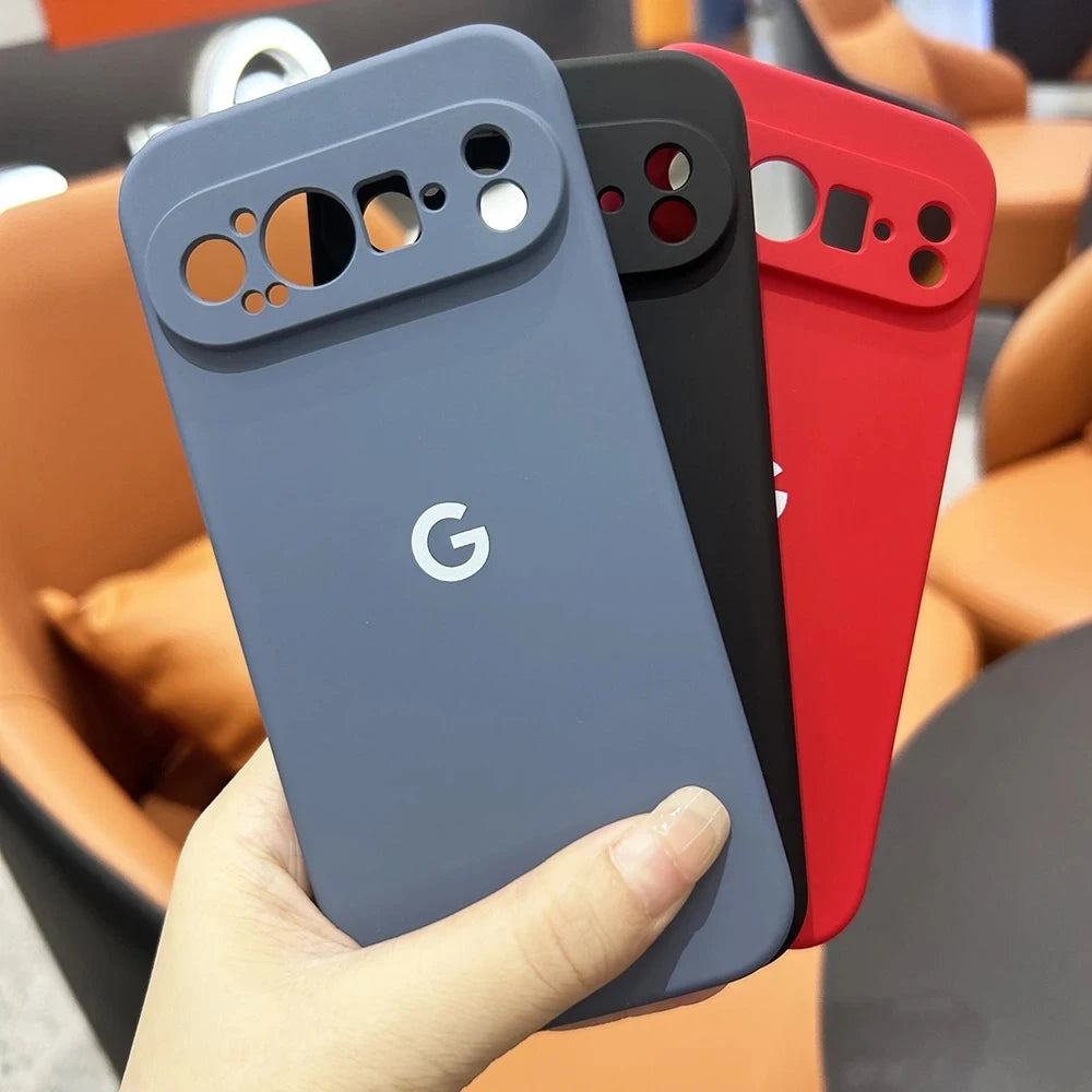 Original hülle für Google Pixel 9 Pro XL Hüllen flüssige Silikon TPU Rückseite für Pixel 9 9pro 9Proxl stoß feste Schutz coque