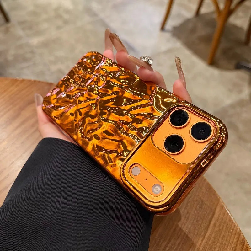 3D Falten Hülle für iPhone 17 Pro Max Orange