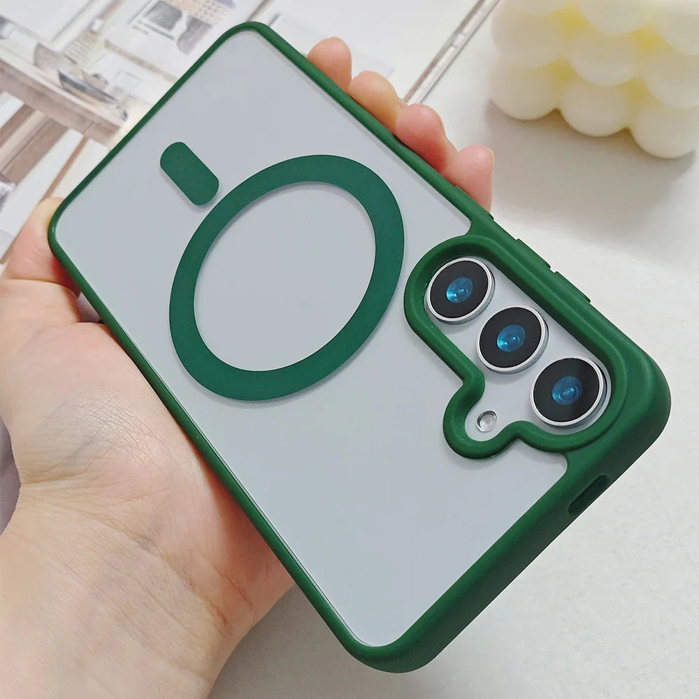 Transparentes Magnet Hard Case für Samsung Galaxy S25 Ultra