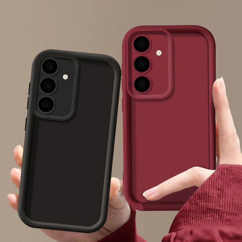 Candy Farbe Telefon Fall Für Samsung S25 S24 S23 S22 Ultra Plus S21 S24 FE A55 A34 A15 A35 A52 a53 A54 A16 5G Weiche Silikon Abdeckung