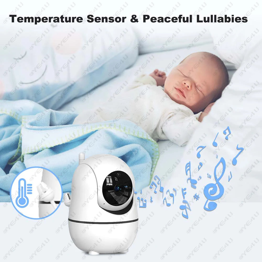 5-inch Baby Monitor PTZ Camera with Temperature &amp; Songs