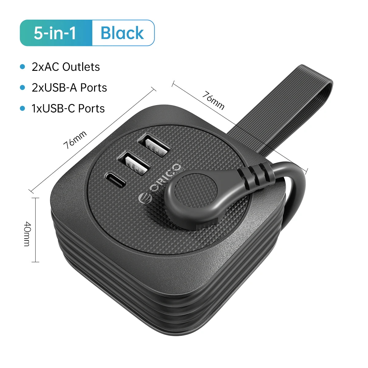 ORICO Travel Power Strip with USB-C