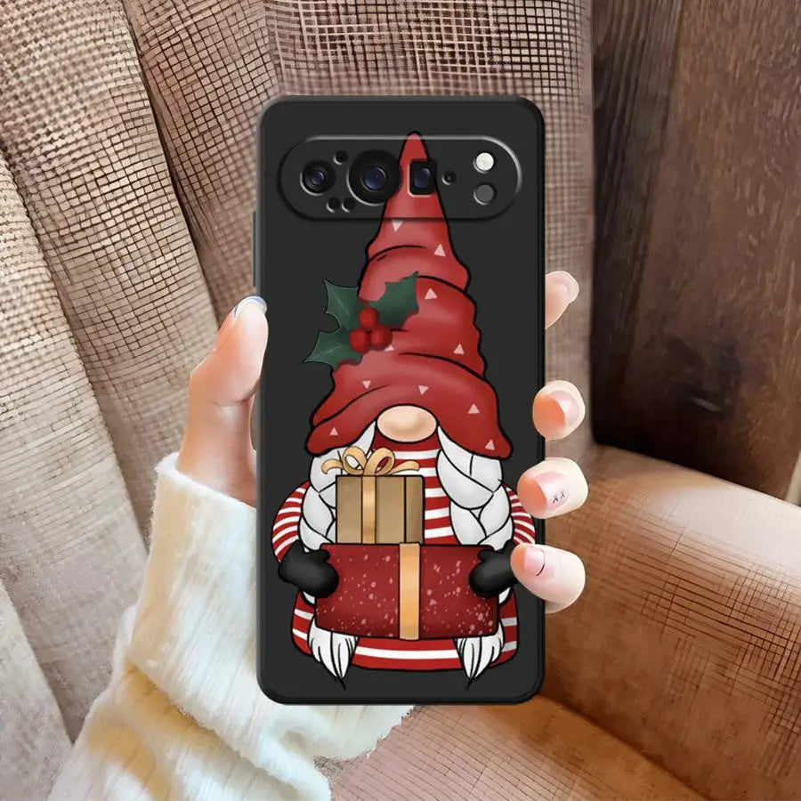 Weiche Weihnachtsmann Handyhülle TPU für Google Pixel 8 9 10 stoßfest kratzfest flexibel