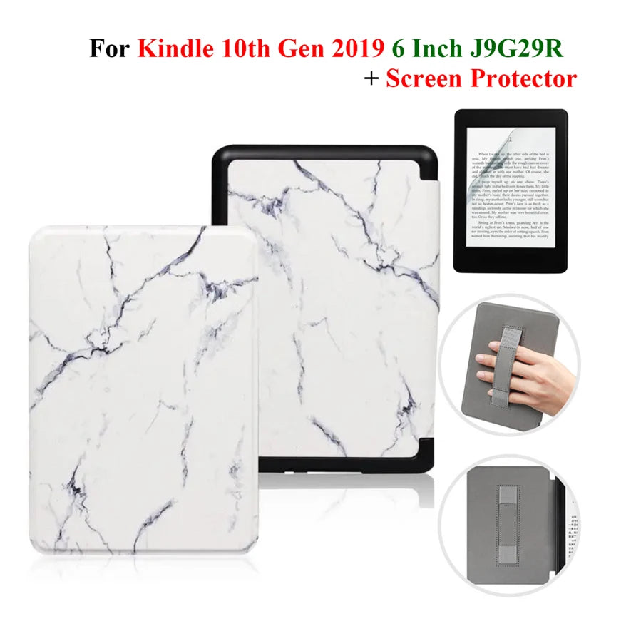 Hülle + Folie für Kindle 10. Gen 6 Zoll