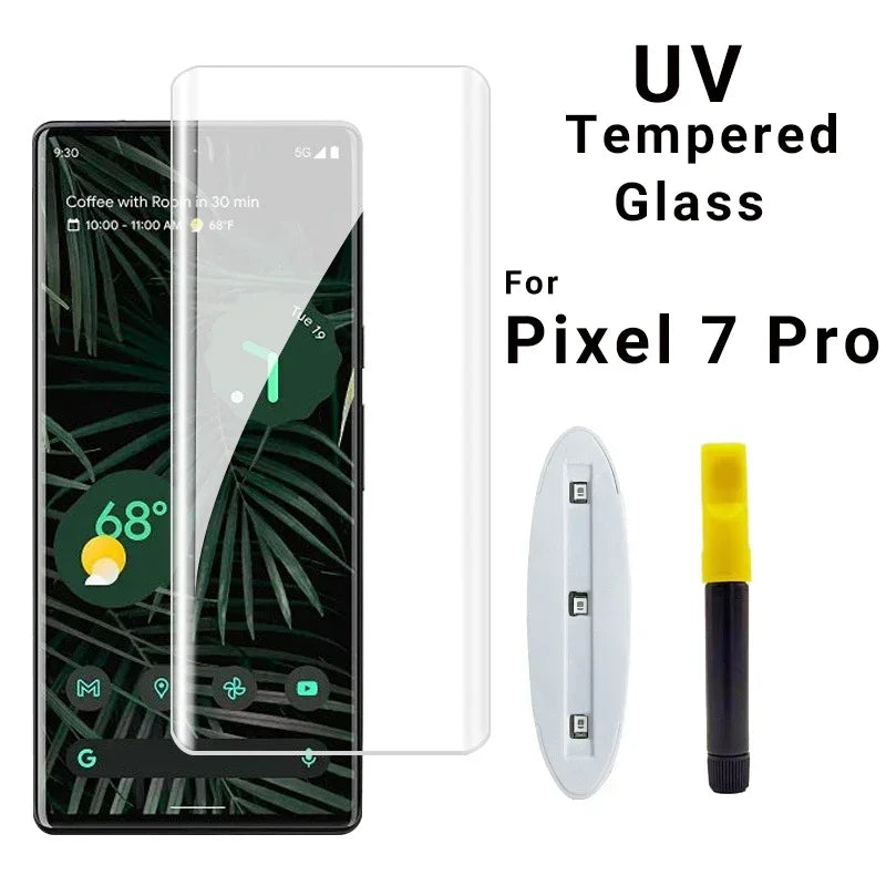 UV glass screen protector for Google Pixel 5–7 Pro