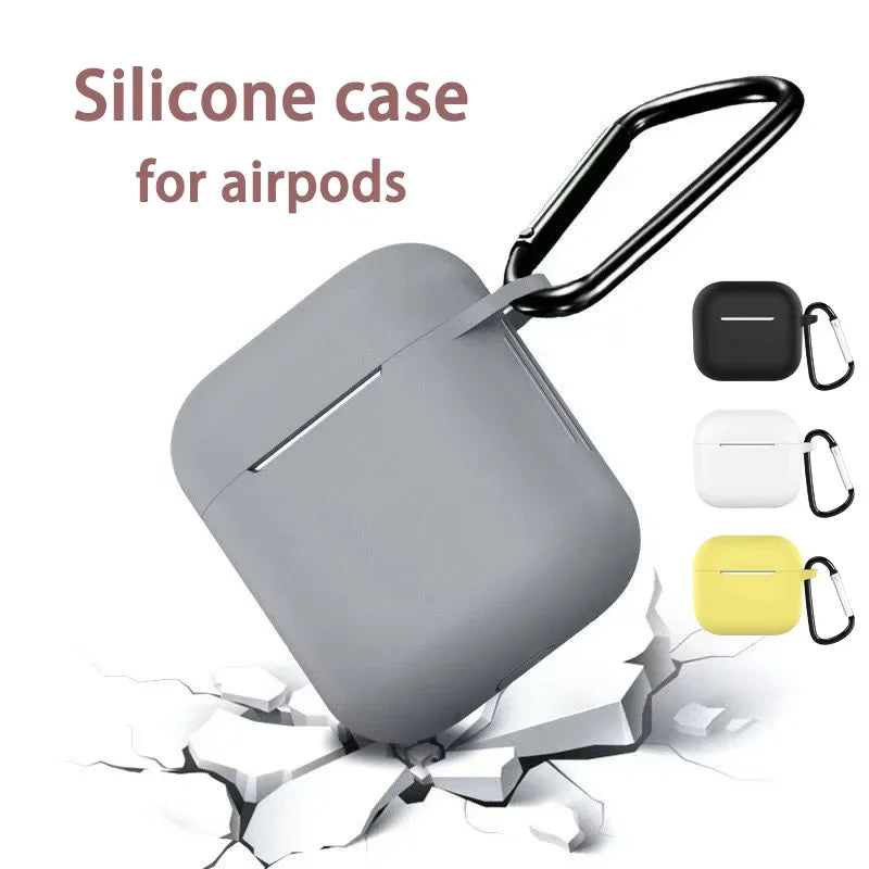 Silikon Schutzhülle mit Schnalle für AirPods Serie