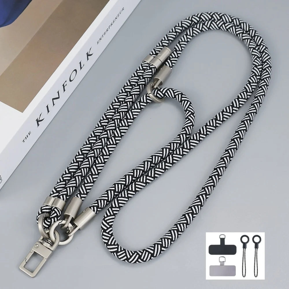 150 cm verstellbares Handy-Lanyard mit abnehmbarem Kartenclip