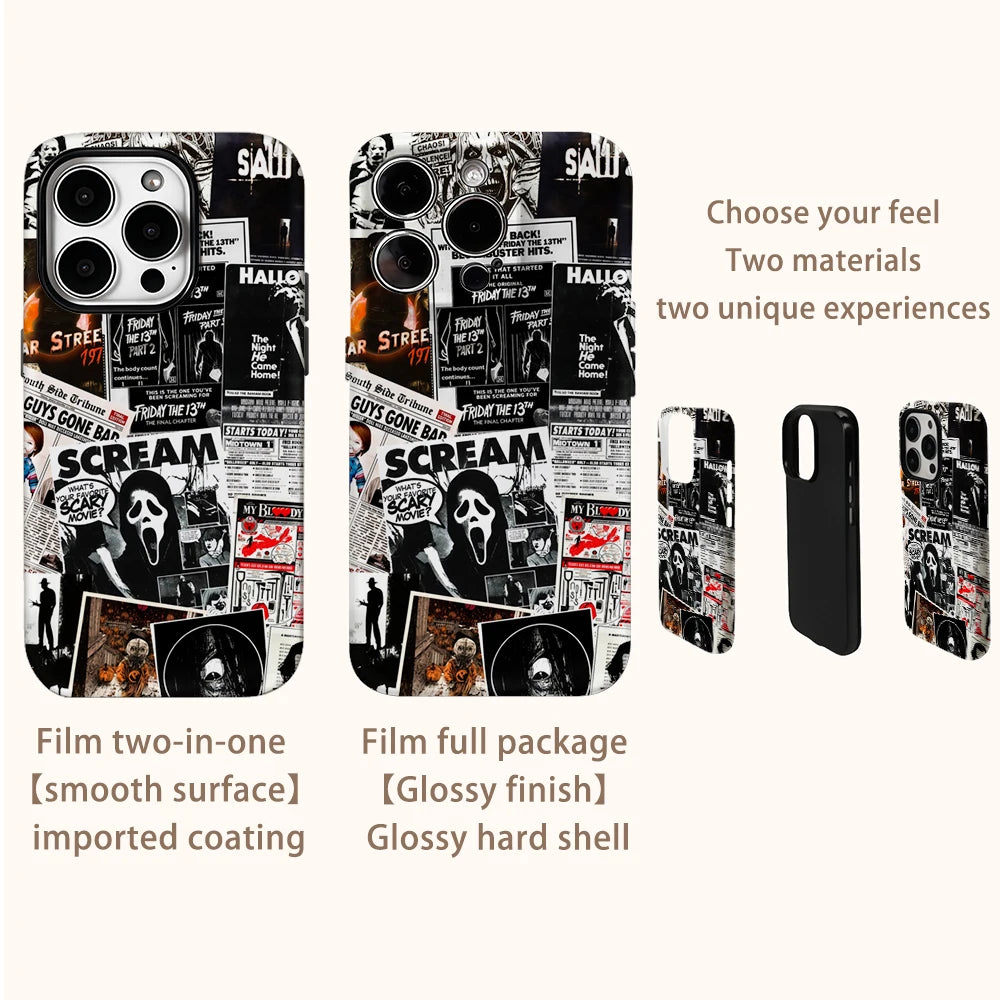 Scream Halloween Hülle für iPhone 16–7 Pro Max
