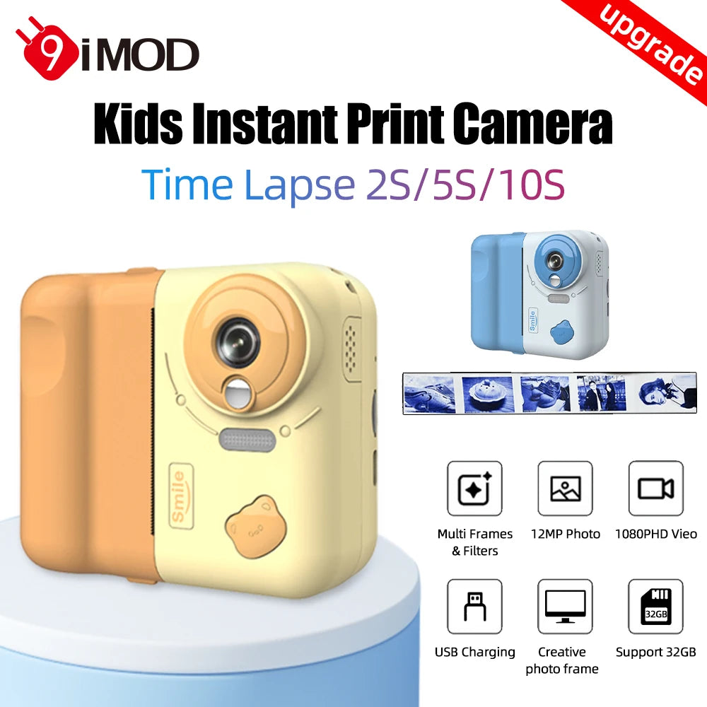 Kinderkamera Sofortbild Digitalkamera 1080P 32GB