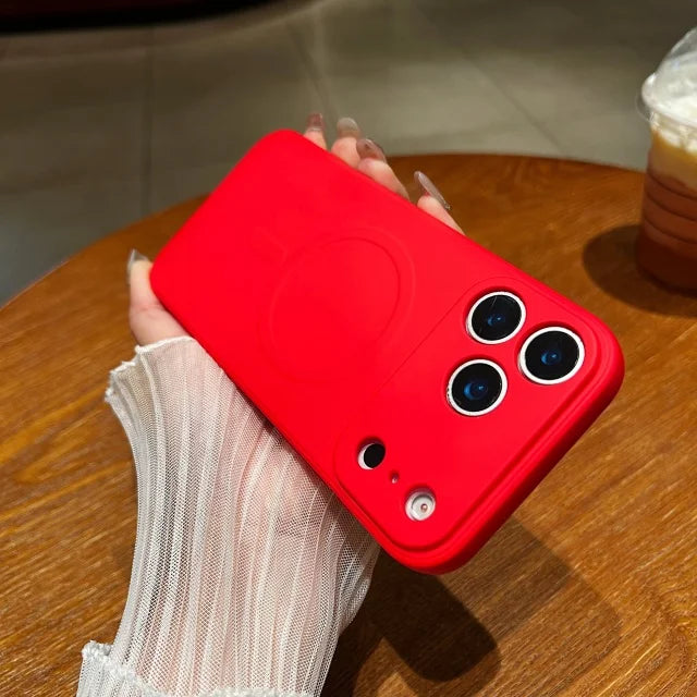 Luxus Magsafe Silikonhülle für iPhone 17 Pro Max