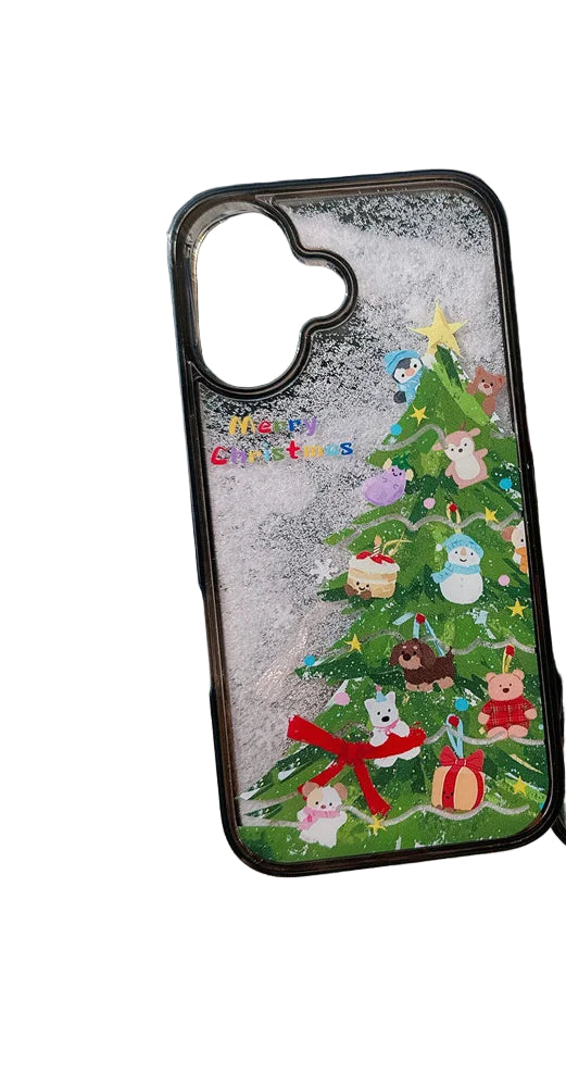 Weihnachts-Quicksand Case for iPhone 16 Liquid