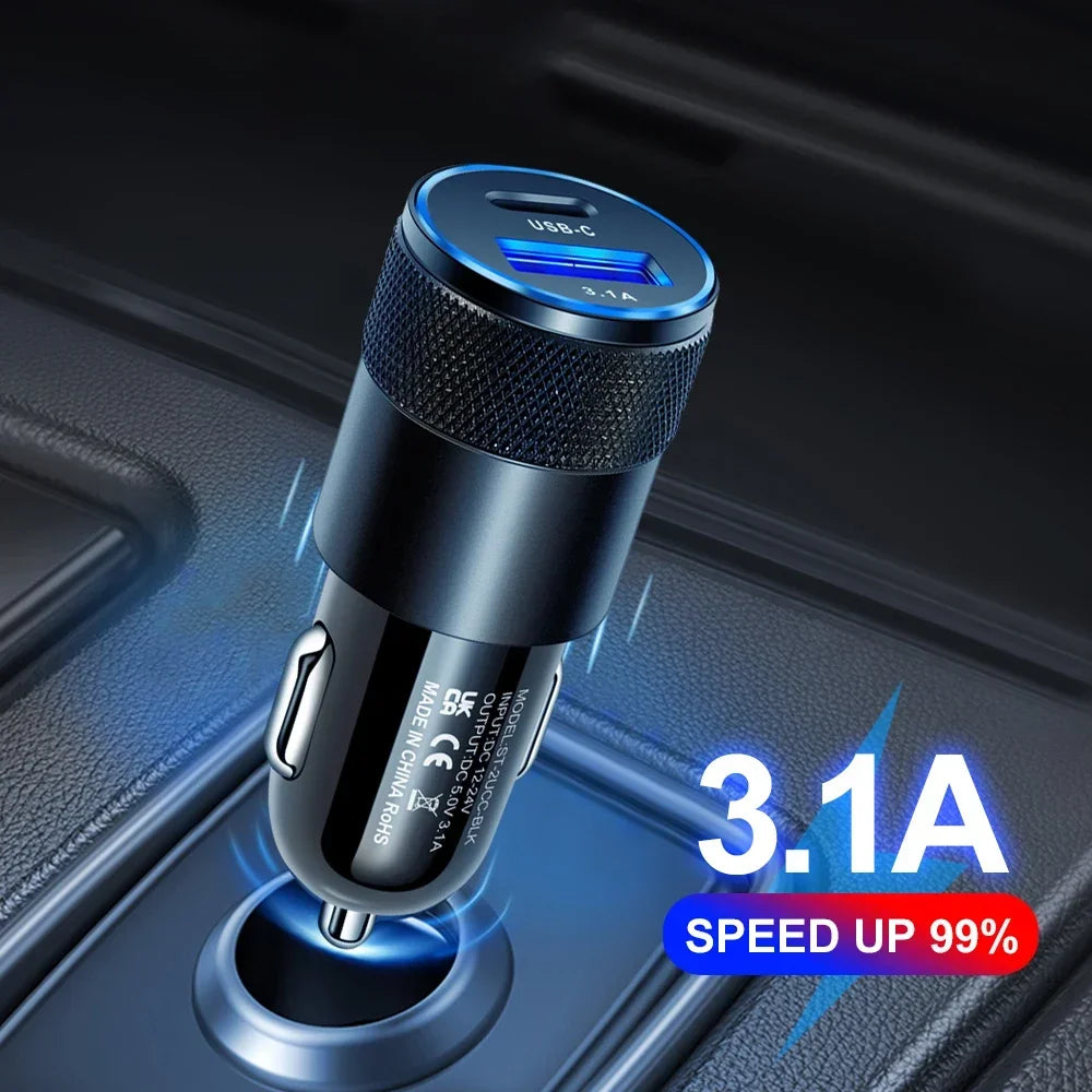 66W USB Auto Ladegerät Schnellladeadapter