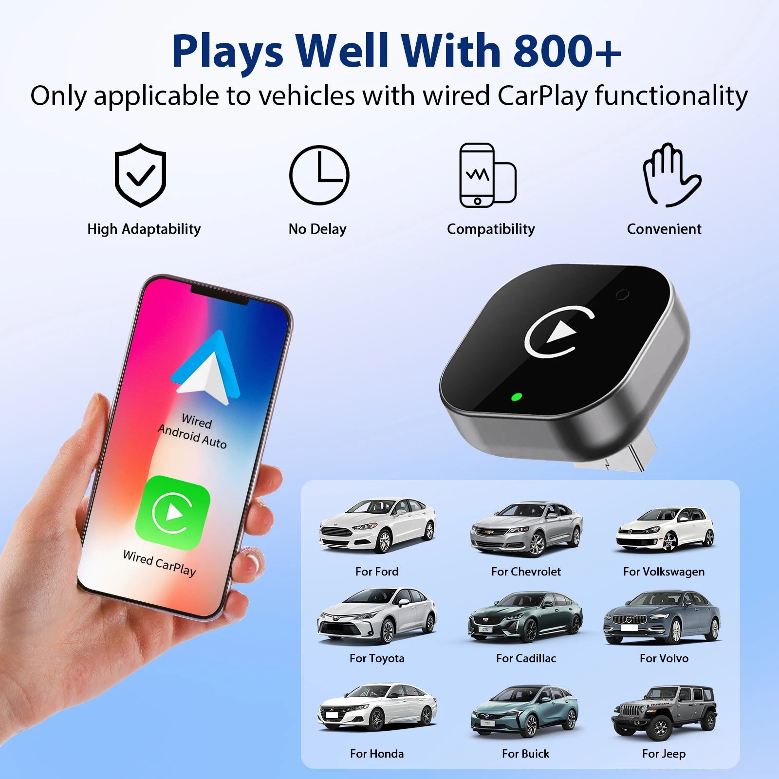 2-in-1 Kabelloser CarPlay Adapter