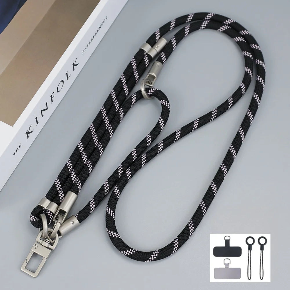 150 cm verstellbares Handy-Lanyard mit abnehmbarem Kartenclip