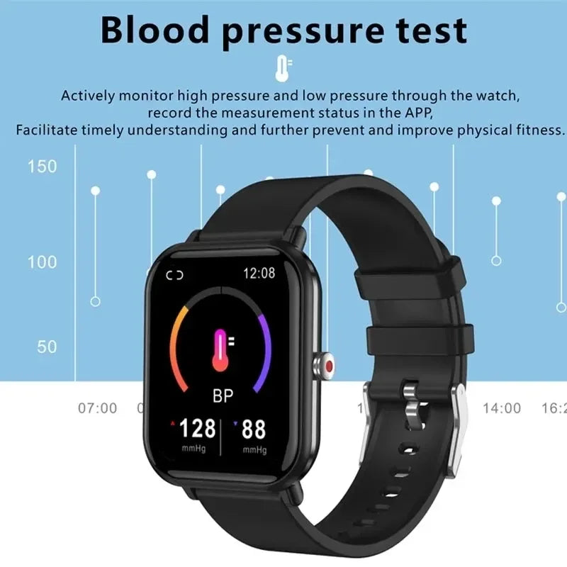 Smartwatch 2024 mit Anrufen, Musik & Temperatur-Messung