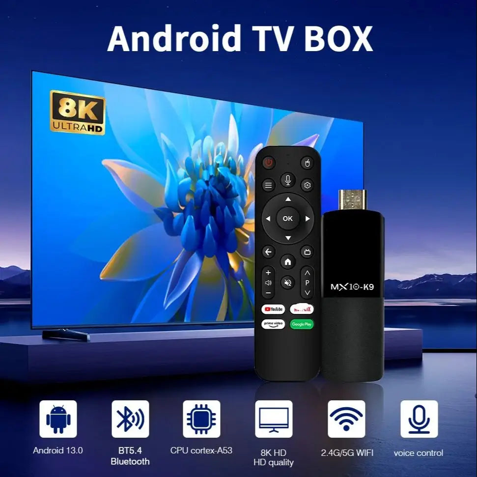4K Android 13 Streaming TV Stick with fast chip