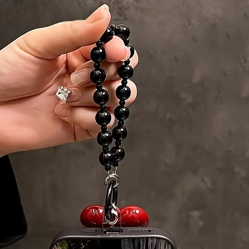 Rote 3D Herz-Handykette für Smartphone