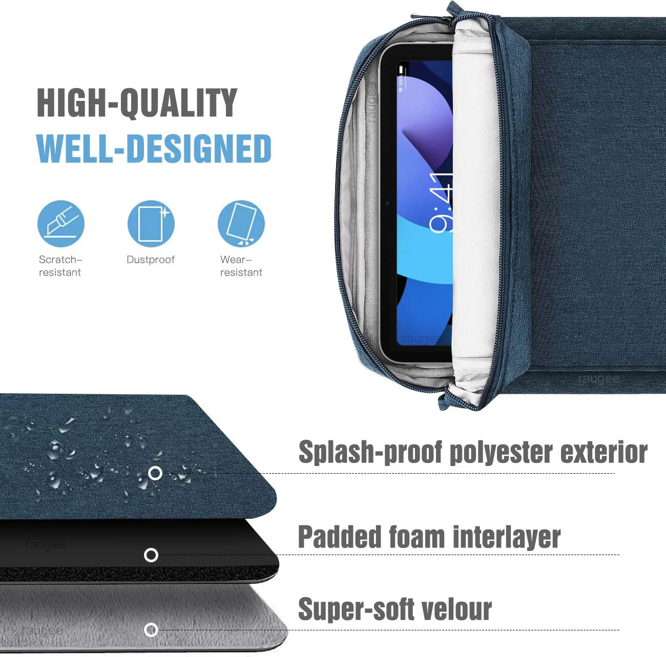 Tablet Tasche für iPad Pro/Air 10–13"