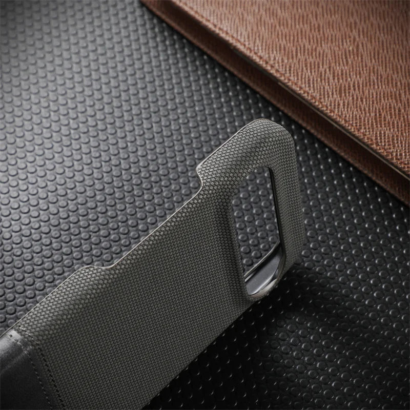 Matte Leinen-Lederhülle für Pixel
