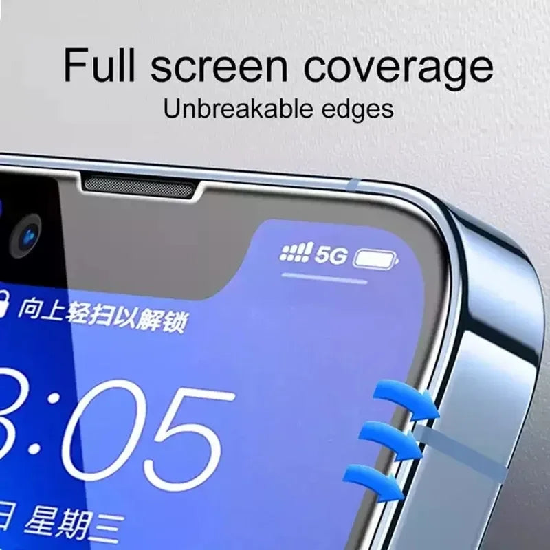 9D Schutzglas für iPhone 7–15 Pro Max, 1–5 Stück