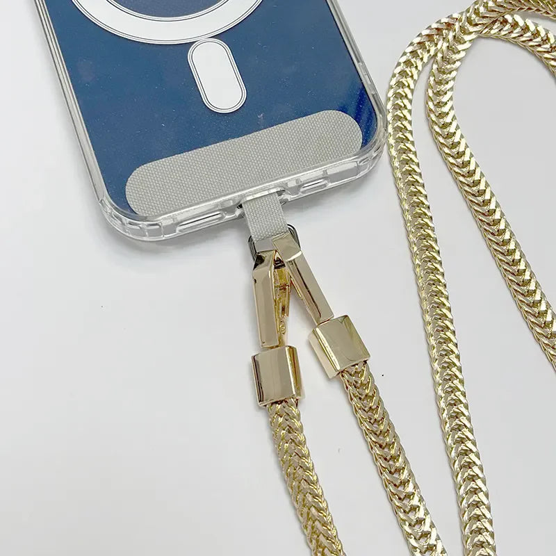 Metall Umhängeband Gold – Sicherer Handy Schulterriemen