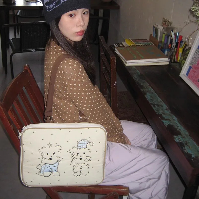 Koreanische süße Laptop-Umhängetasche 13–16 Zoll