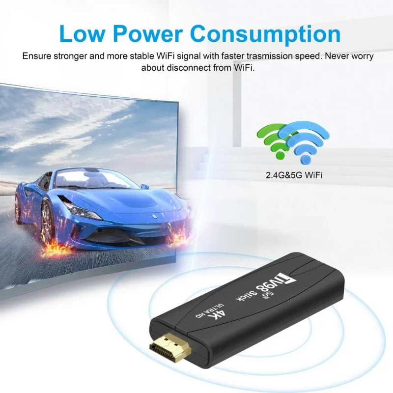 4K Android 12 TV stick with dual WiFi streaming
