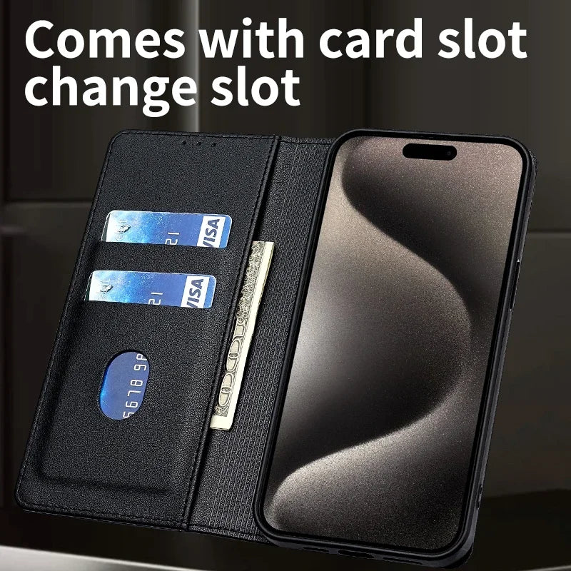 Luxus Lederhülle mit Kartenfach Xiaomi