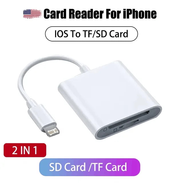 2-in-1 Lightning & Typ-C SD/TF Kartenleser Adapter