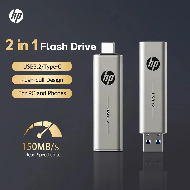 HP 2-in-1 USB Typ-C Flash-Laufwerk 64–256 GB