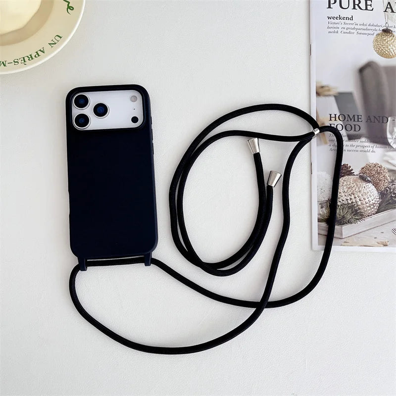 Silikon Lanyard-Hülle iPhone 17 Bonbonfarben
