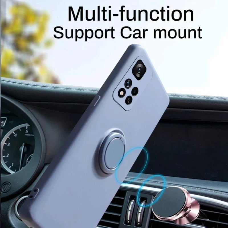 Silikonhülle mit Ring für Xiaomi & Redmi