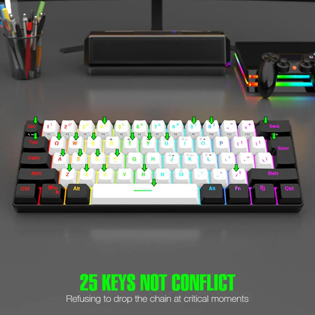 61-Tasten Mechanische Mini Tastatur