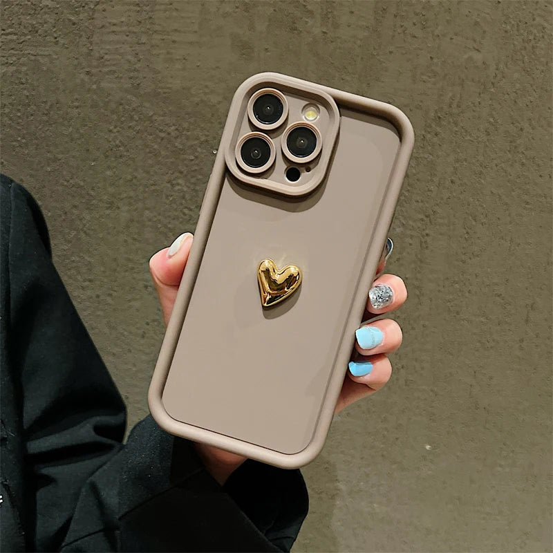 3D Herz Silikon Hülle iPhone
