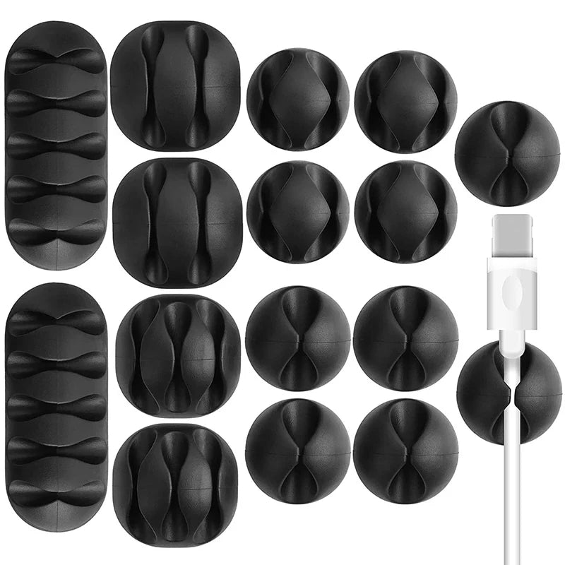 Silikon Kabelclips für USB, Handy und Desktop