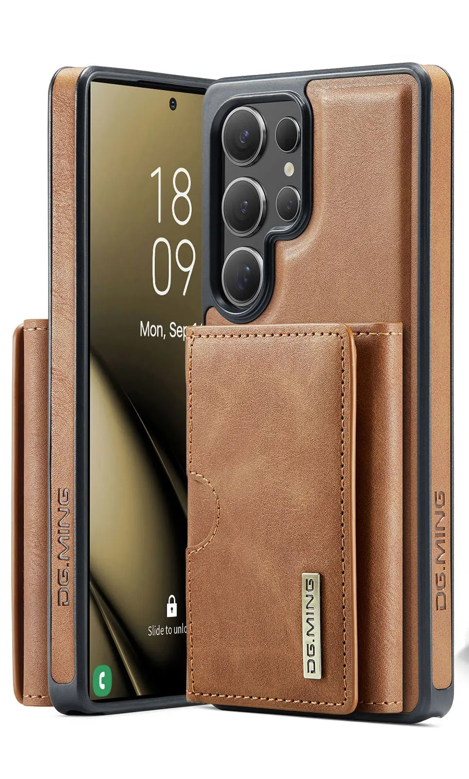 Magnetische Leder Brieftasche für Galaxy S25 Serie