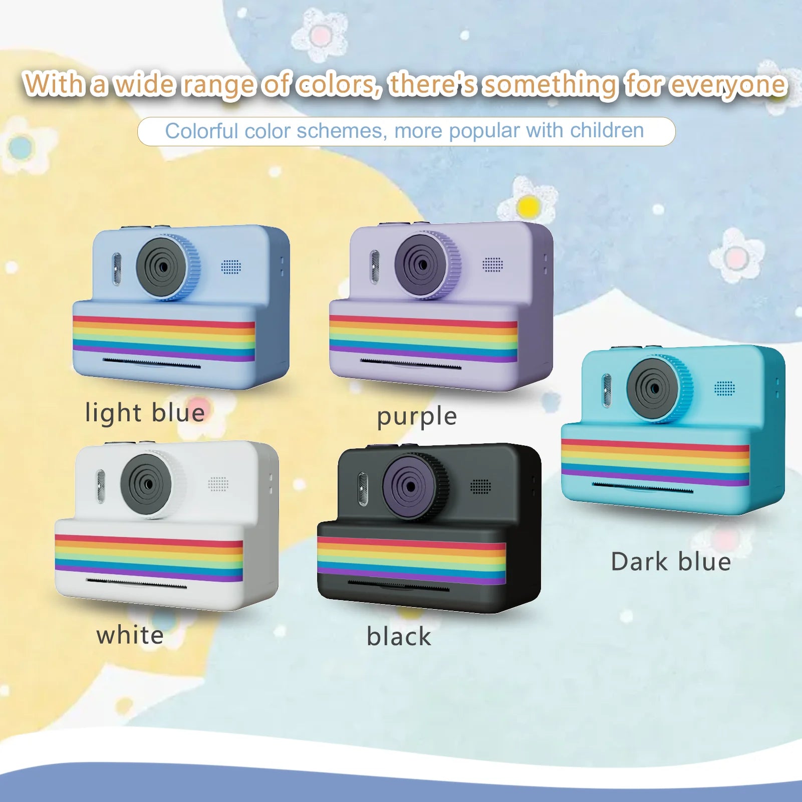 Tragbare Sofortbildkamera mit 2,8-Zoll Bildschirm