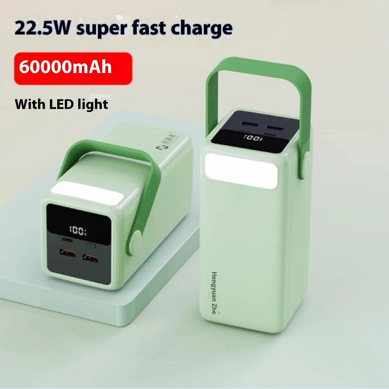 60000mAh Powerbank Schnellladung mit Licht Outdoor