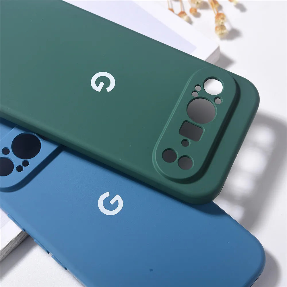 Original hülle für Google Pixel 9 Pro XL Hüllen flüssige Silikon TPU Rückseite für Pixel 9 9pro 9Proxl stoß feste Schutz coque
