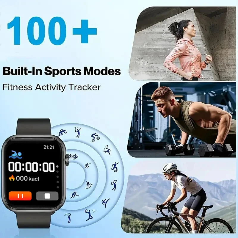 LAXASFIT 2025 Smartwatch Herren Damen Bluetooth Anruf