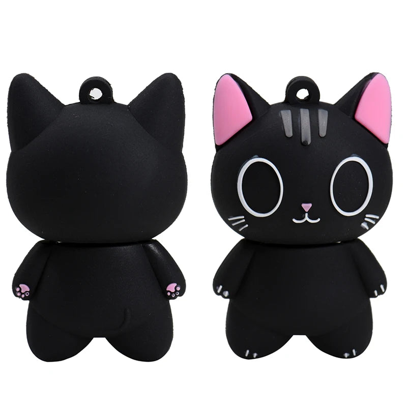 Mini Cartoon USB Stick 128GB Katze Schlüsselanhänger