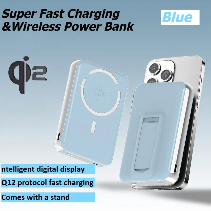 10000mAh Qi2 Power Bank with Stand for iPhone