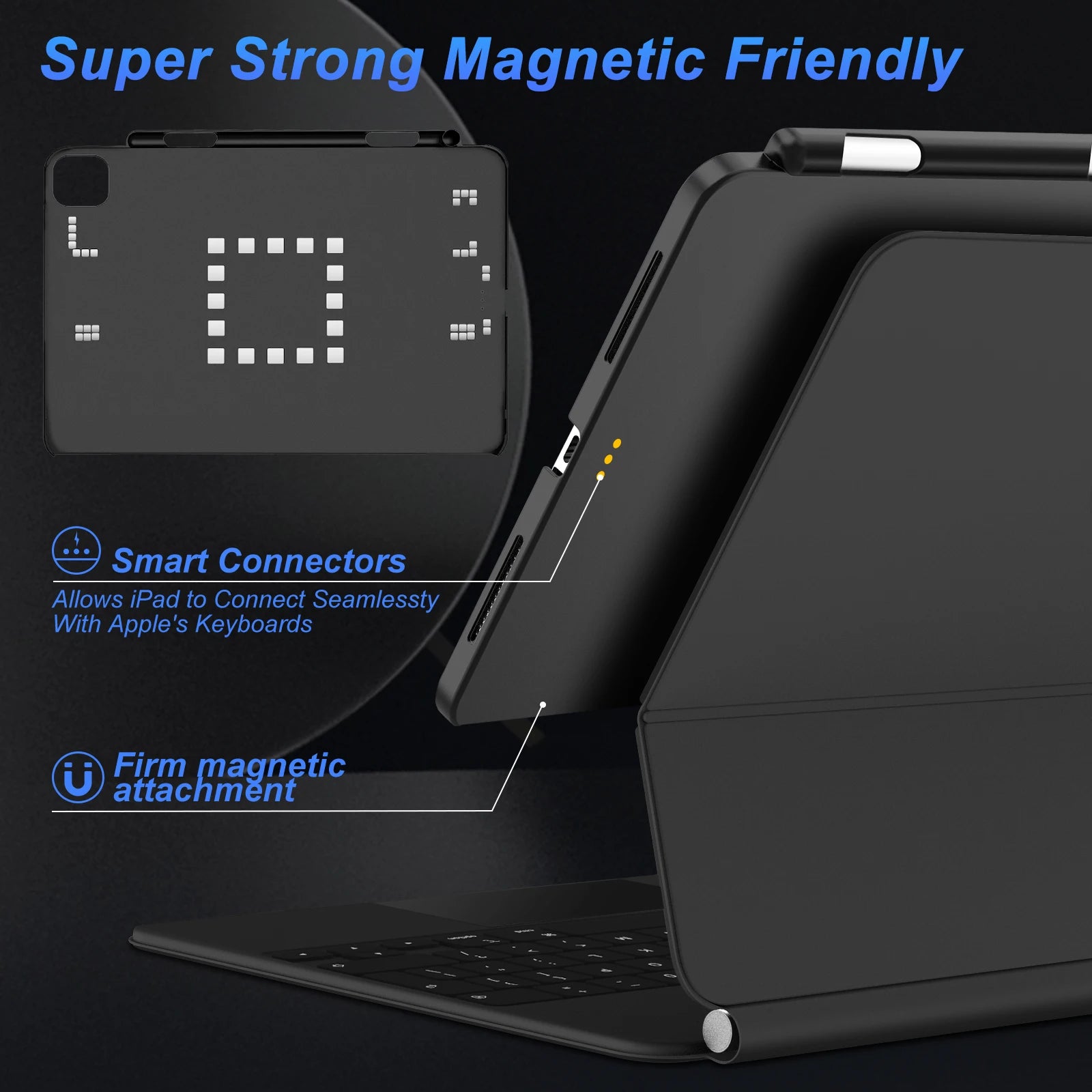 Magnetische iPad Hülle mit Stifthalter