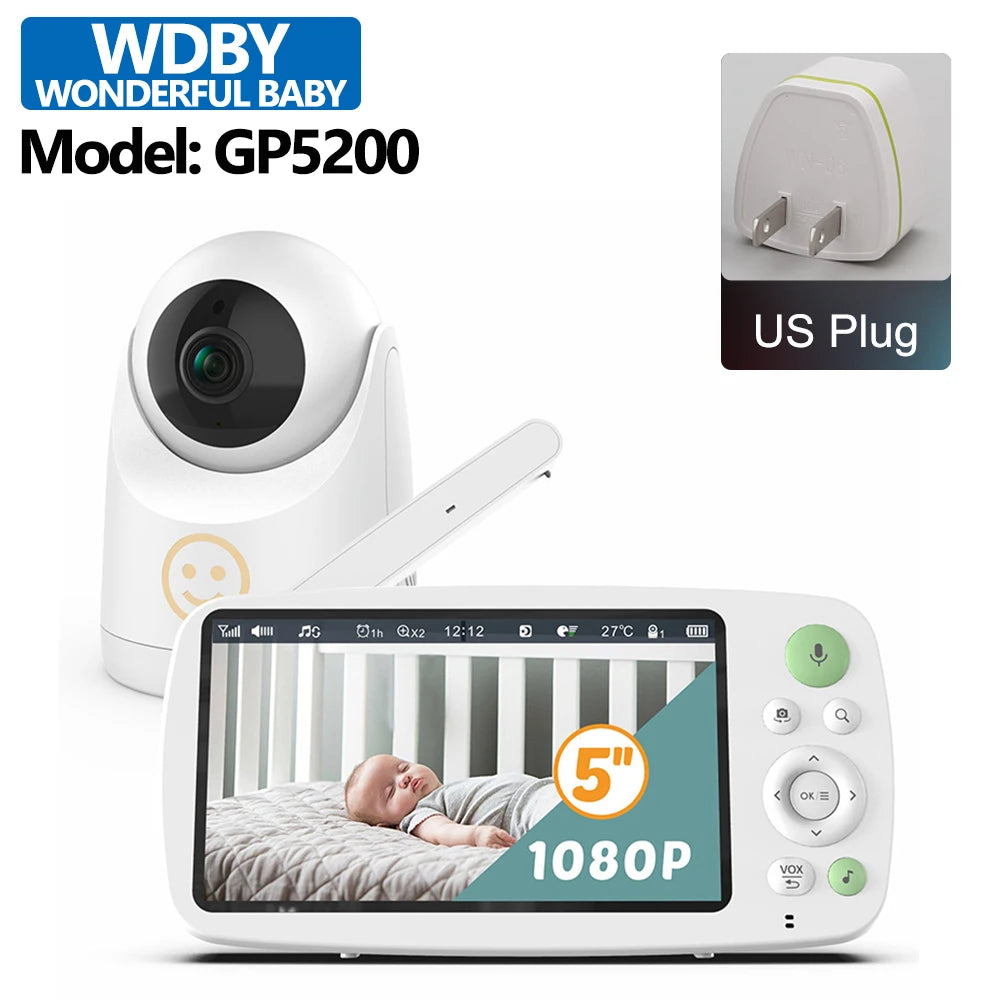 5-inch Wireless Baby Monitor with Night Vision and Audio