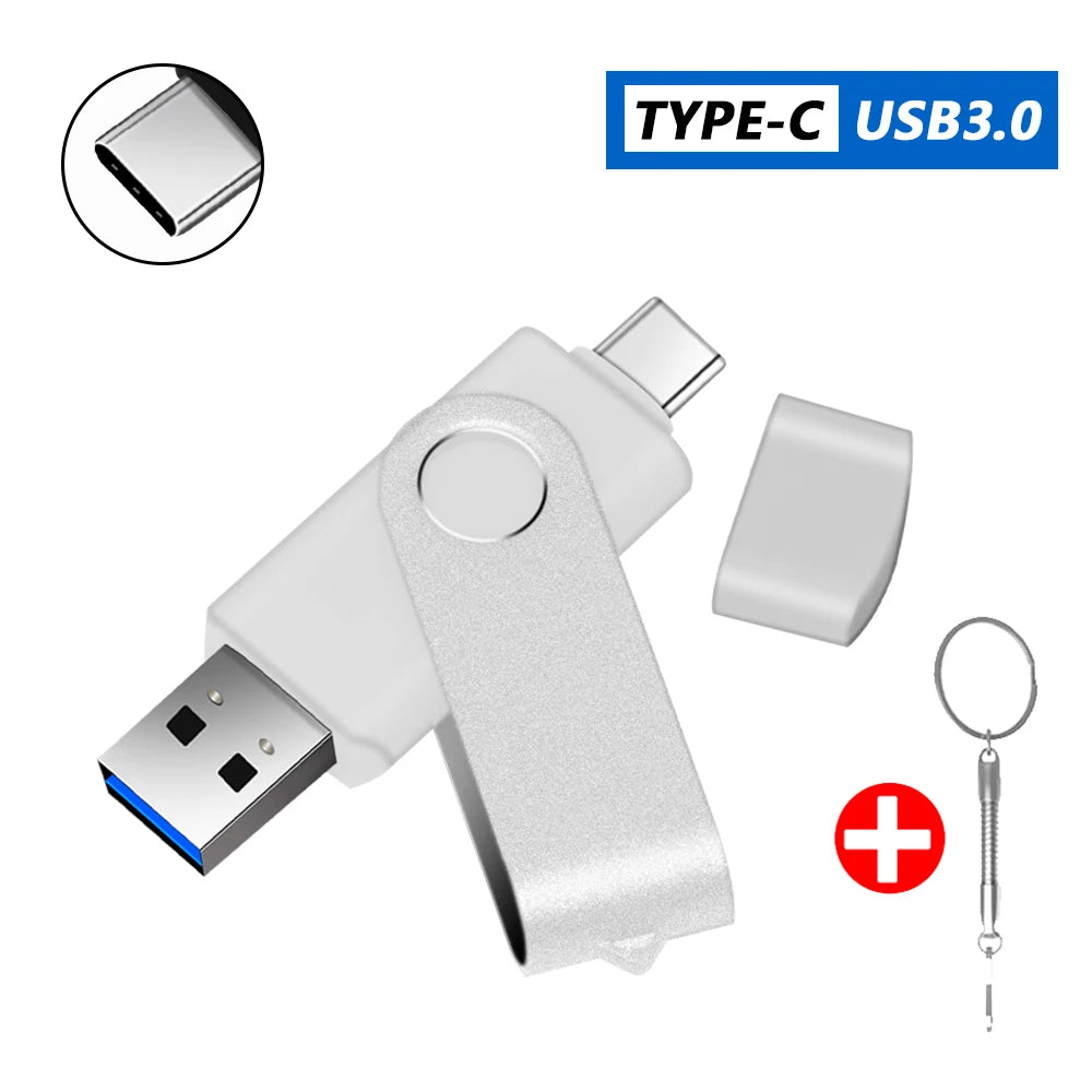 Typ-C USB 3.0 Hochgeschwindigkeits-Flashlaufwerk 2-in-1