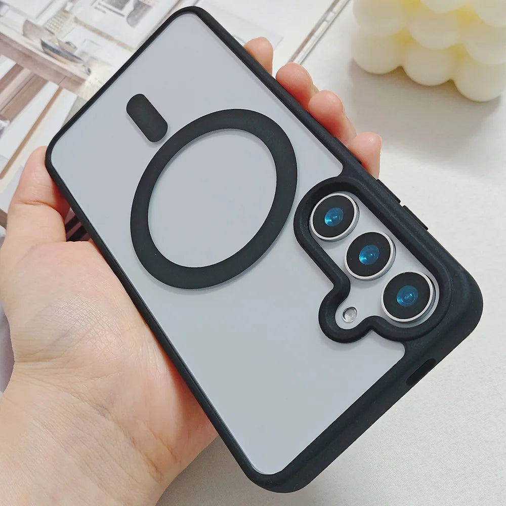 Transparentes Magnet Hard Case für Samsung Galaxy S25 Ultra